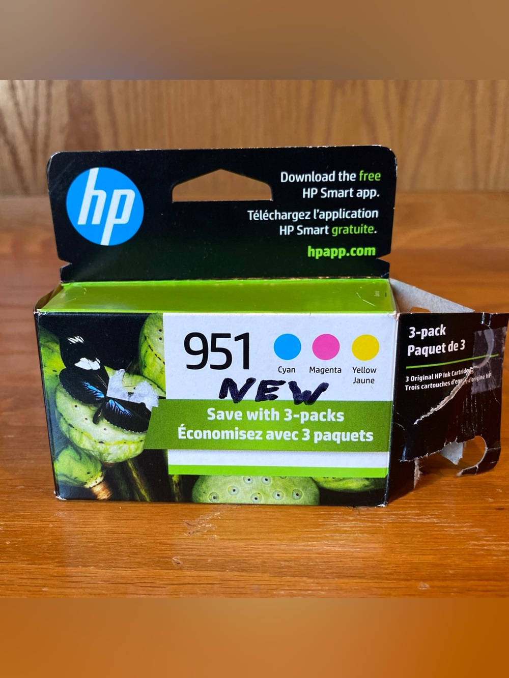 HP Genuine Original Ink 951 Cyan Magenta Yellow 3 Pack Open Box Exp 10/27